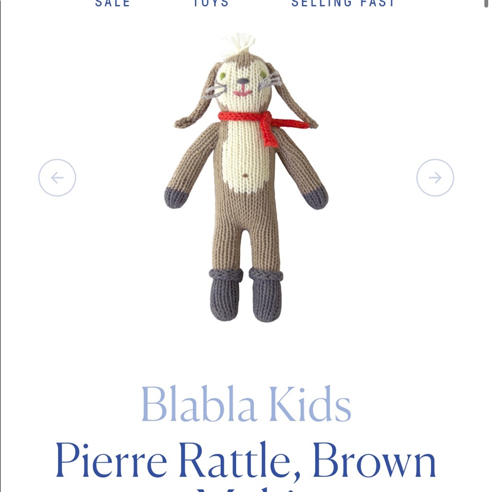 Blabla handmade rattle doll